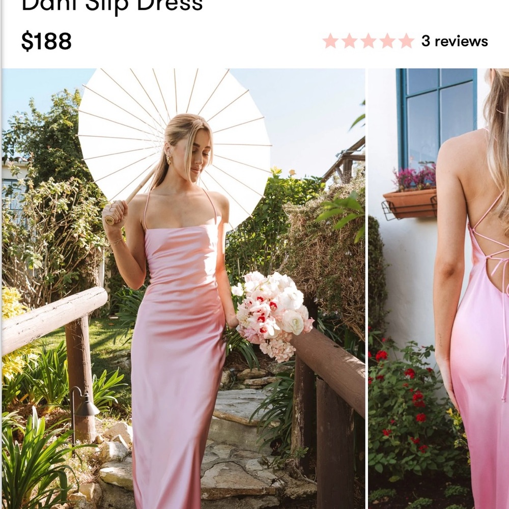 Show Me Your MuMu Satin pink dress